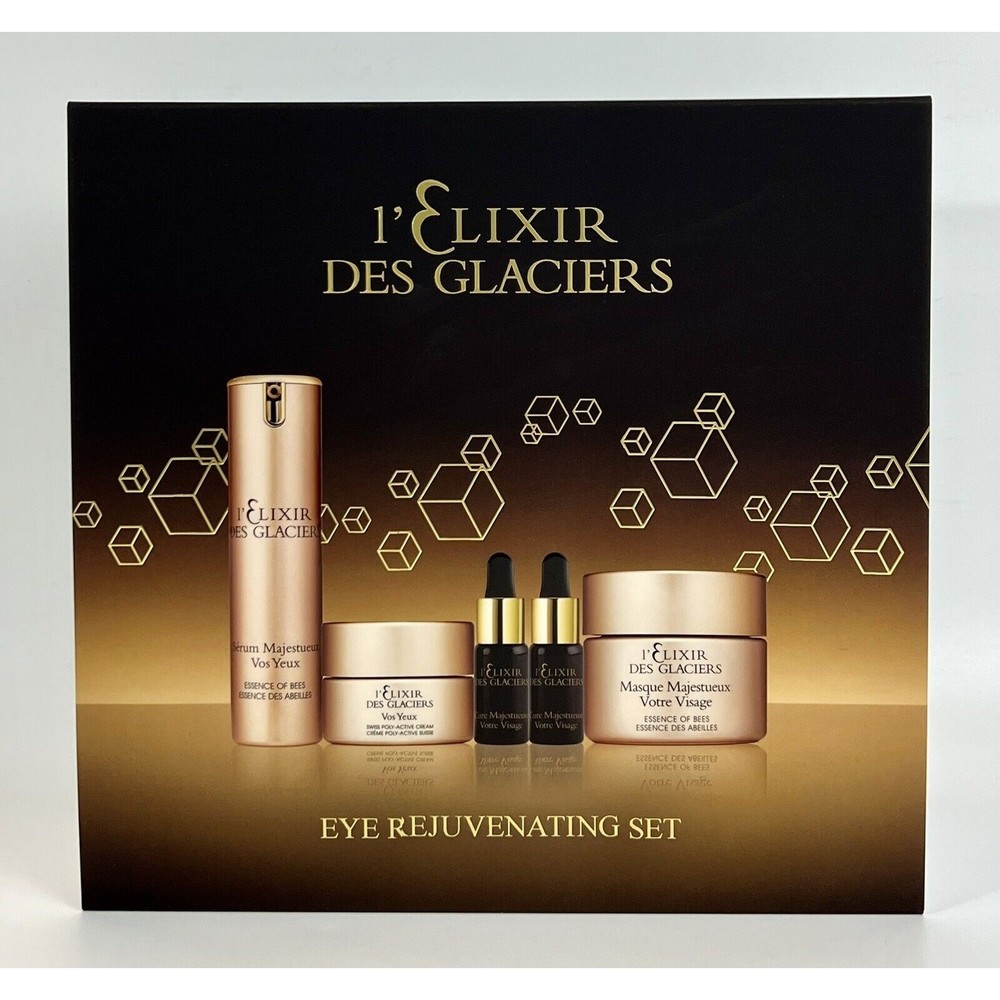 l'Elixir des Glacier Rejuvenating Eye Set New Sealed Poducts Open Box MSRP $730